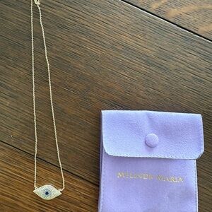 Melinda Maria Gold and Blue Eye Necklace